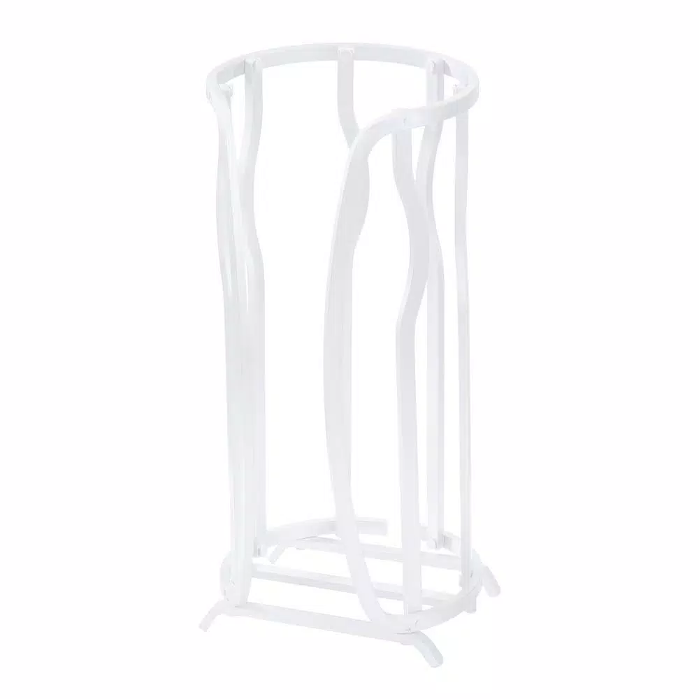 Bath Bliss Aluminum Toilet Paper Holder, 3-Roll Vertical Reserve, White