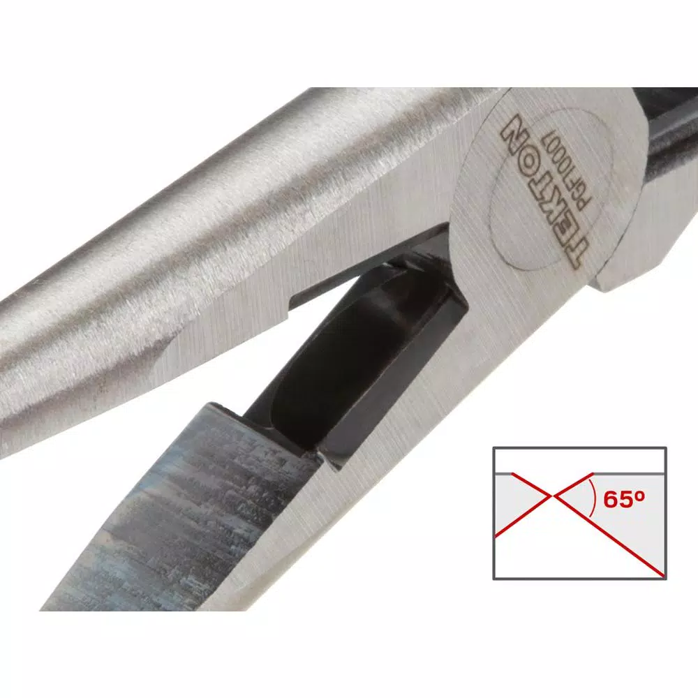 TEKTON 7 in. Long Nose Pliers with Induction-Hardened Side Cutter