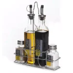 Gibson Home General Store 4-Piece Condiment Set with Stainless Steel Wire Caddy thumbnail 1