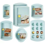 Wilton Texturra Performance 7-Piece Non-Stick Textured Bakeware Set, Blue thumbnail 7