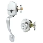 Toledo Fine Locks Single Cylinder Satin Nickel Keyed Entry Handleset thumbnail 1