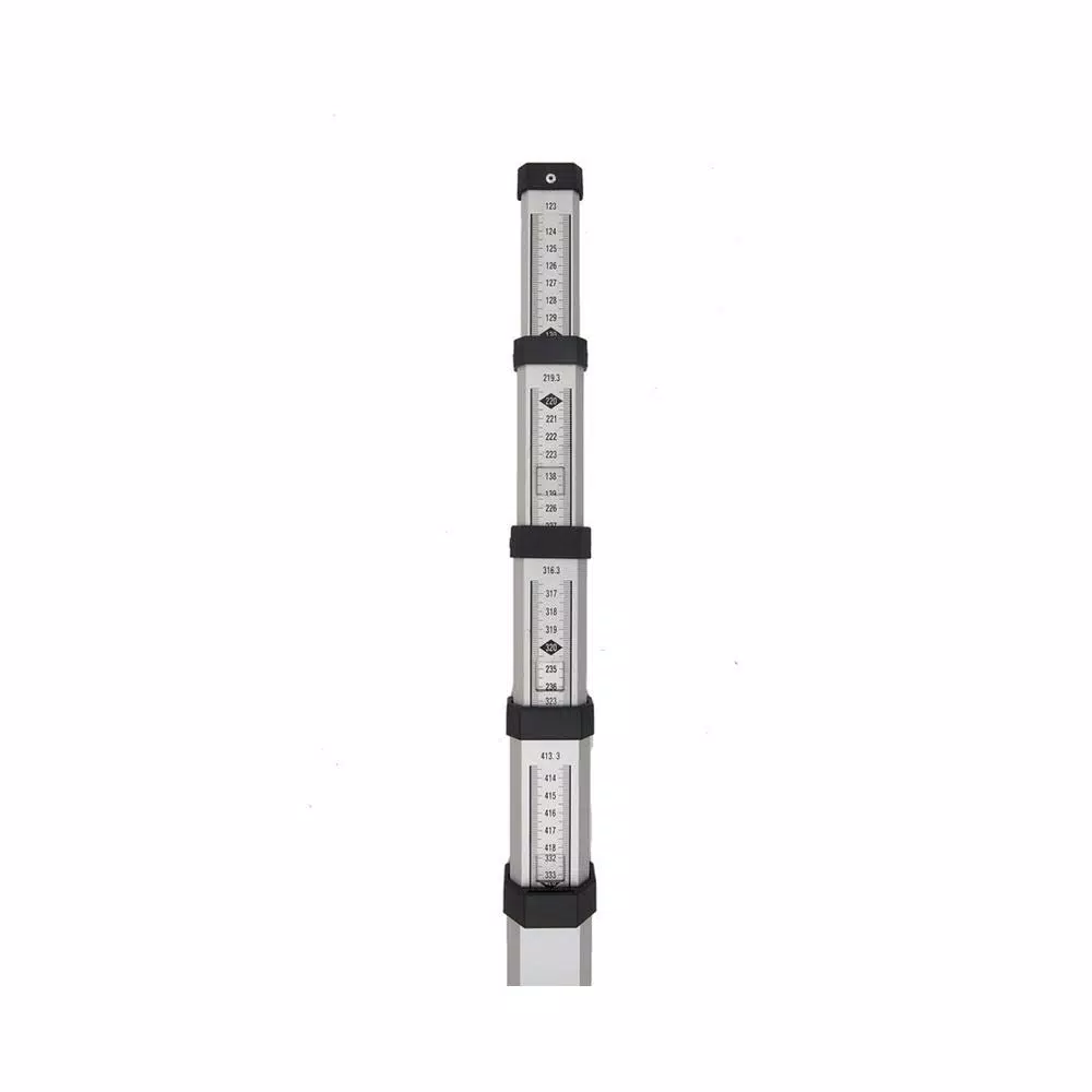 Adir Pro 5m Aluminum Dual Sided Metric Grade Rod, 16.4 ft Telescoping