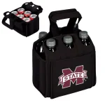 Picnic Time Mississippi State University Bulldogs 6-Bottle Insulated Neoprene Beverage Carrier, Black thumbnail 2