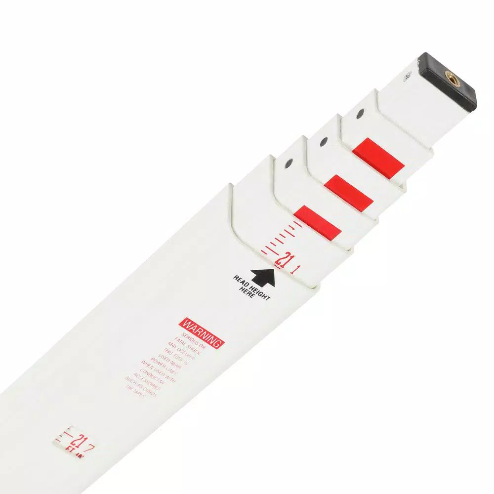 CST 25 ft. Fiberglass Rectangular Leveling Telescoping Rod with Carrying Bag