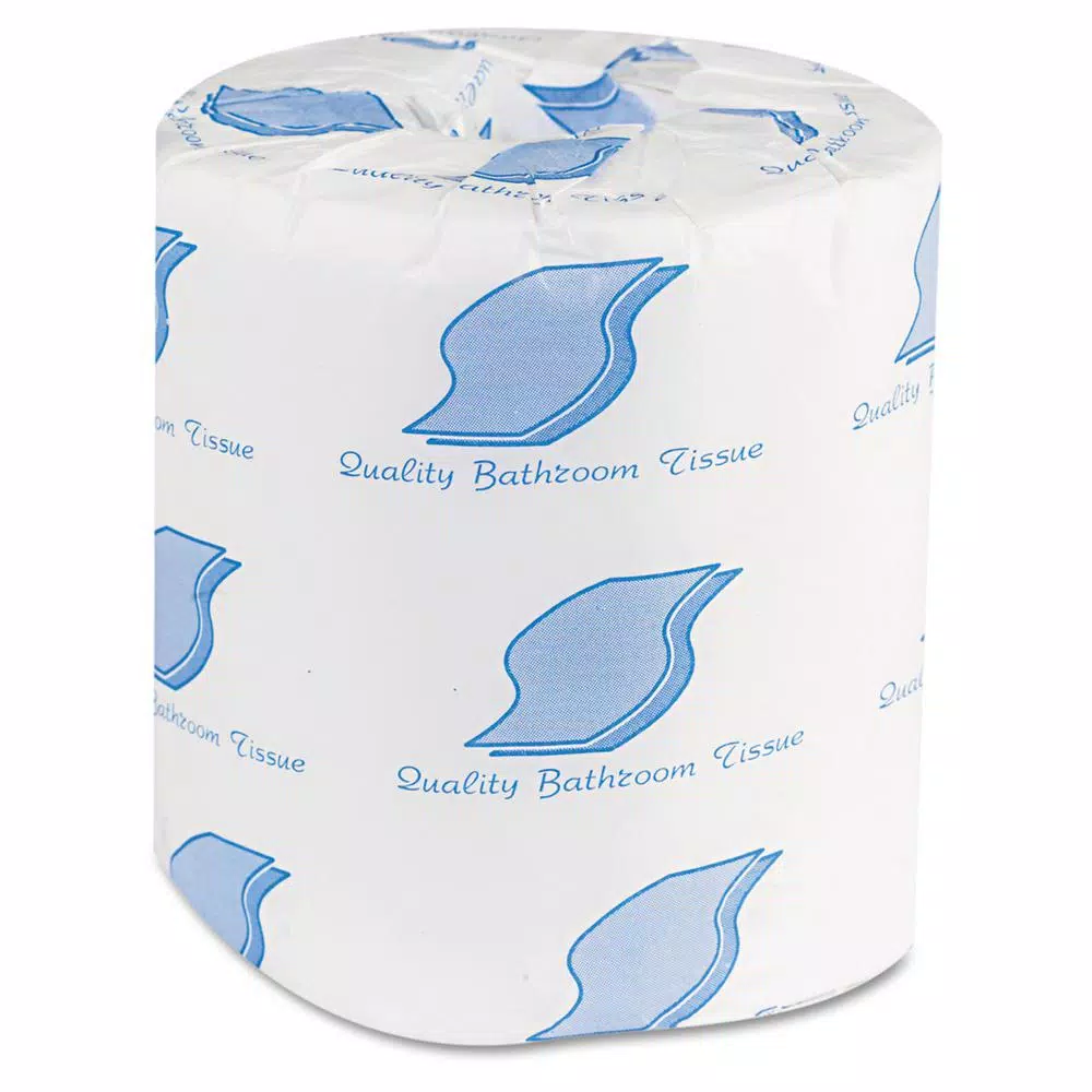 GEN 2-Ply White Wrapped Bath Tissue, 420 Sheets per Roll, 96 Rolls per Carton