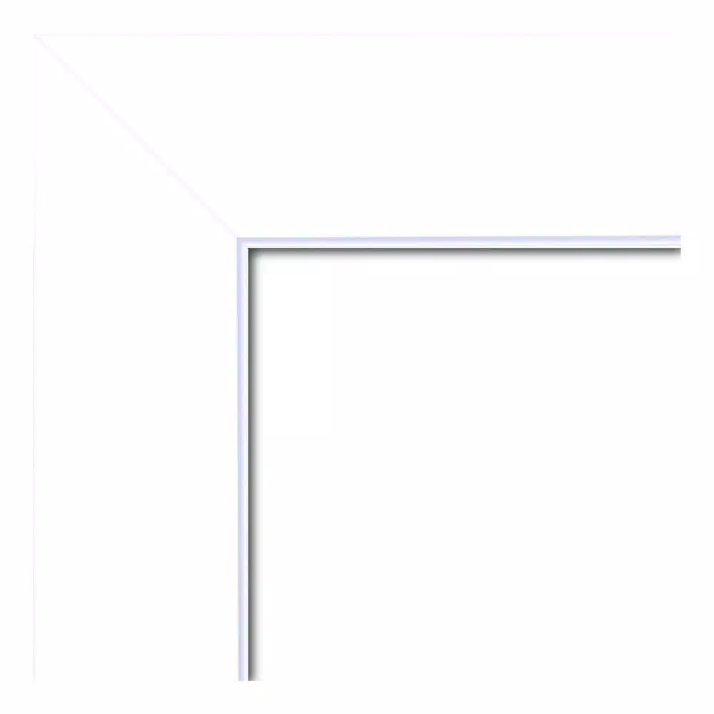 Amanti Art Corvino 45 in. W x 35 in. H Rectangular Beveled Edge Wood Bathroom Vanity Mirror, Satin White