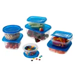 Chef Buddy 54-Piece Food Storage Container Set with Airtight Blue Lids thumbnail 4