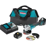 Makita 18V LXT Brushless 4-1/2"/5" Angle Grinder Kit with 5.0Ah Battery Bonus thumbnail 2