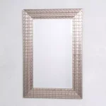 Yosemite Home Decor Pewter Blocks Beveled Glass Accent Mirror, 24 x 36 in. thumbnail 1