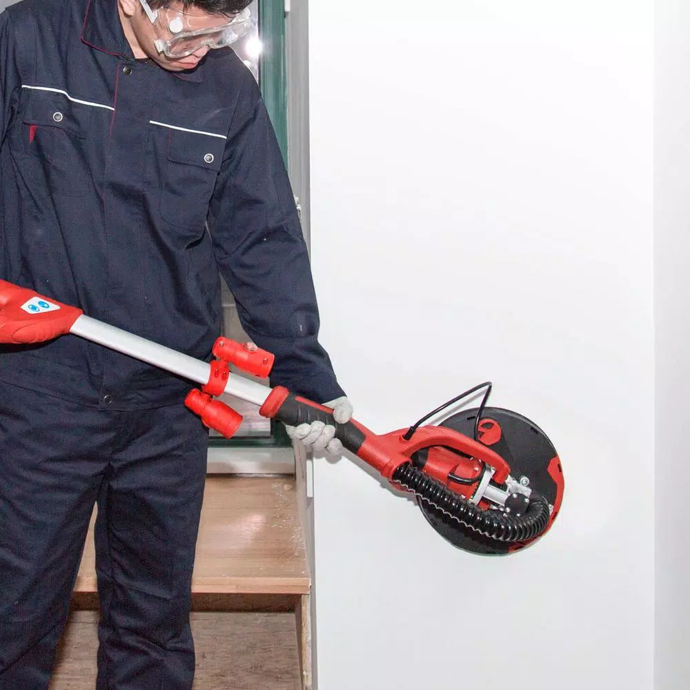 ALEKO 750W Industrial Drywall Sander with Telescopic Handle, Adjustable Speed & LED Light