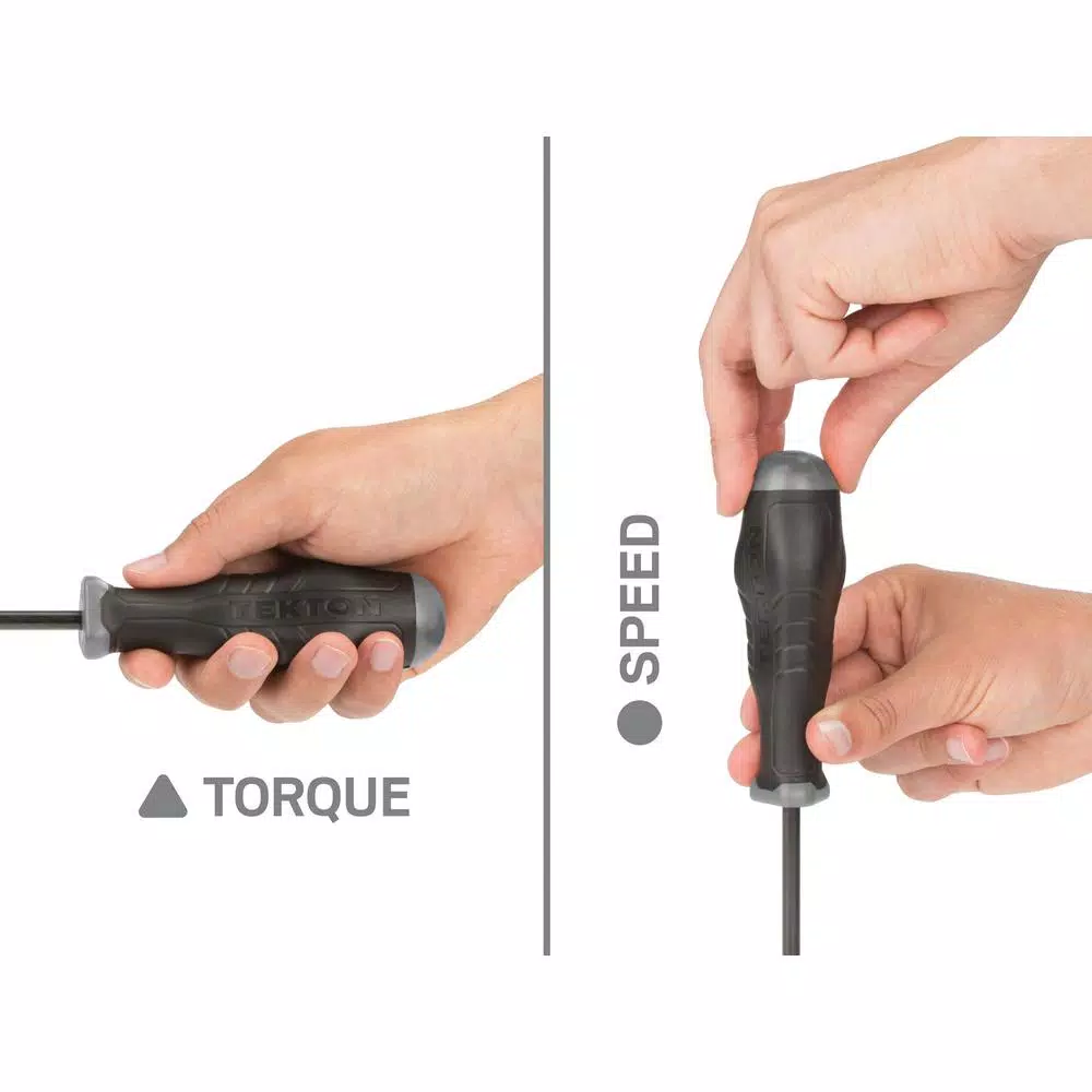 TEKTON 5 mm Nut Driver with Patented Three-Sided Handle and 6-Point Socket