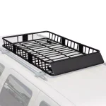 Stark Universal Roof Basket Cargo Carrier with Rack Extensions, 150 lb Capacity, Black thumbnail 2