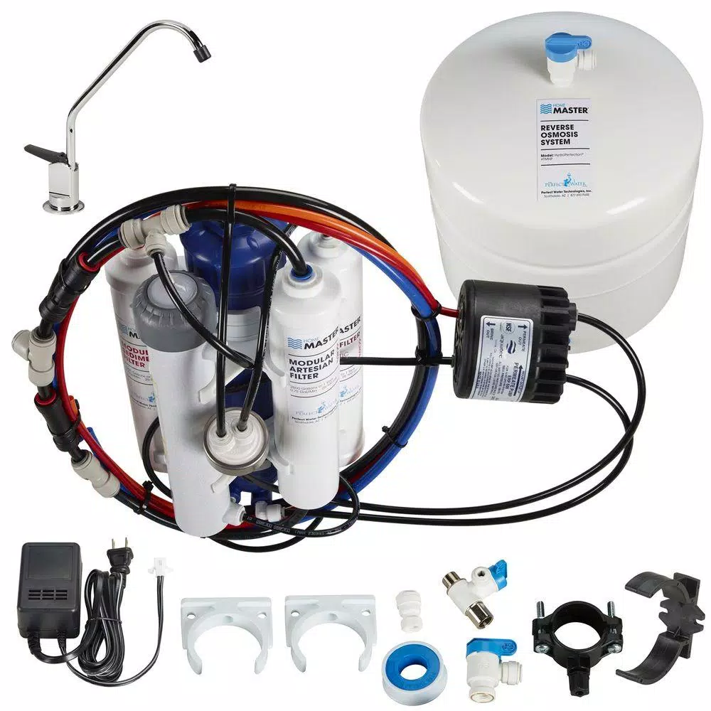 Home Master HydroPerfection Under Sink Reverse Osmosis System with UV Sterilizer and Permeate Pump