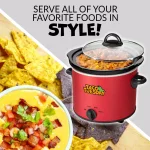 Taco Tuesday 2 Qt. Fiesta Slow Cooker with Variable Heat Control, Red thumbnail 6