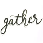 Stratton Home Decor Black Gather Script Metal Wall Decor thumbnail 2