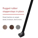 SecurityMan 2-in-1 Adjustable Door Knob Jammer and Sliding Patio Door Security Bar - High Grade Iron thumbnail 9
