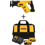 DEWALT 20V MAX Cordless Compact Reciprocating Saw Kit with (2) 5.0 Ah Batteries and Charger thumbnail 1
