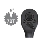 TEKTON 1/4 in. Drive 5 in. Composite Ratchet with 72-Tooth Gear thumbnail 4