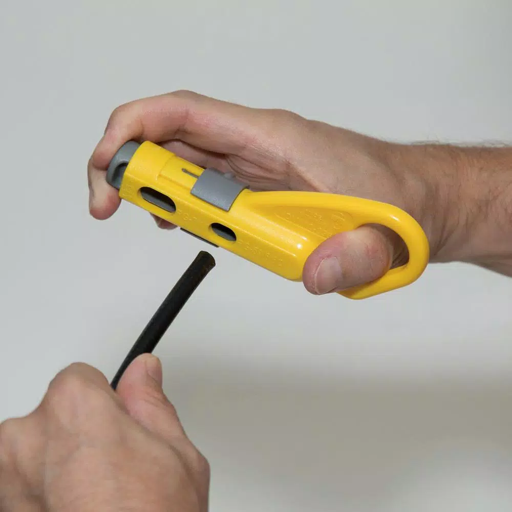 Klein Tools Coax Combination Radial Stripper for RG6, RG59, RG11, and RG7 Cables