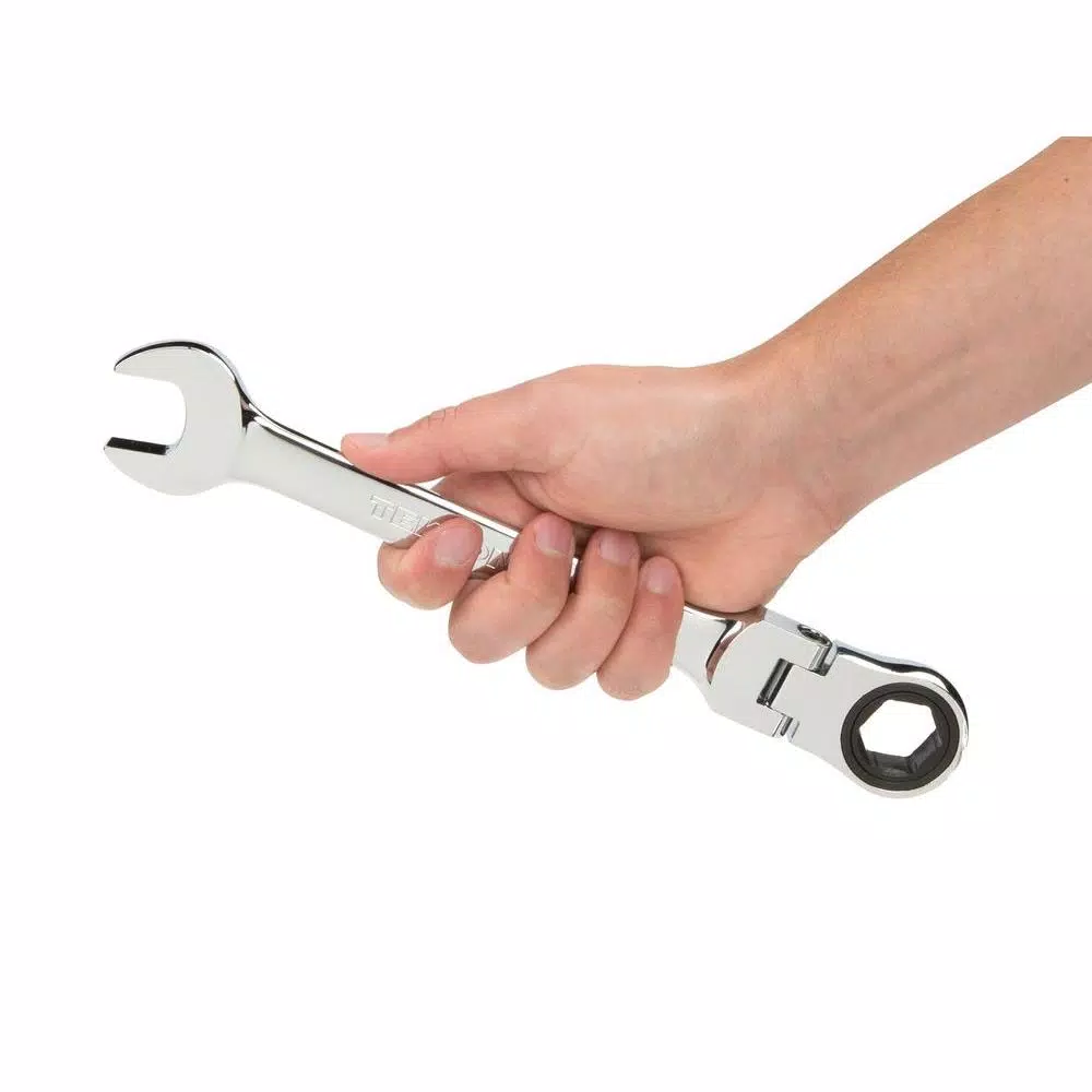 TEKTON 22 mm Flex-Head Ratcheting Combination Wrench, 6-Point, 72-Tooth