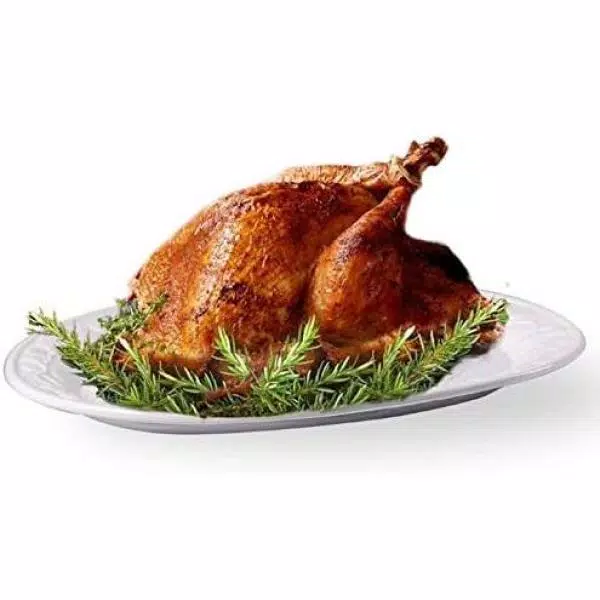 Ovente 13.4 in. White Ceramic Turkey Serving Platter, Oval Holiday Platter