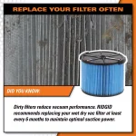 RIDGID VF3511 Filter Kit with VF3500 Fine Dust Filter and (2) VF3501 Dust Bags for 3 to 4.5 Gal. Wet/Dry Vacuums thumbnail 13