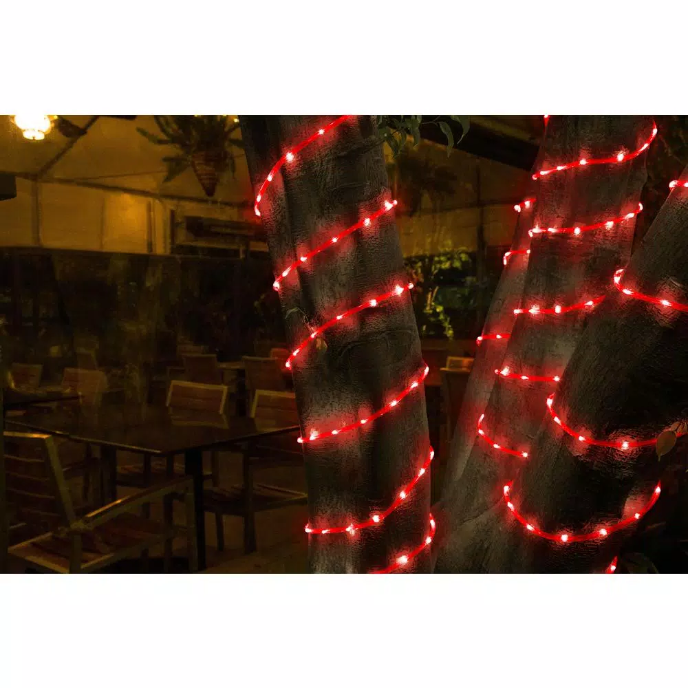DEERPORT DECOR 16 ft. Red LED Mini Rope Light, 80-Light Flexible Indoor/Outdoor Specialty Lights