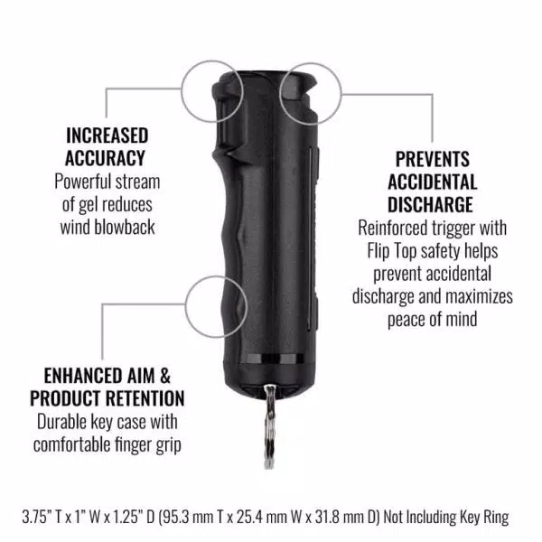 Sabre Pepper Gel Spray with Flip Top Safety - 12 ft Range, 25 Bursts
