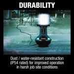 Makita 18V X2 LXT Cordless/Corded LED Upright Area Light, 5500 Lumens thumbnail 9
