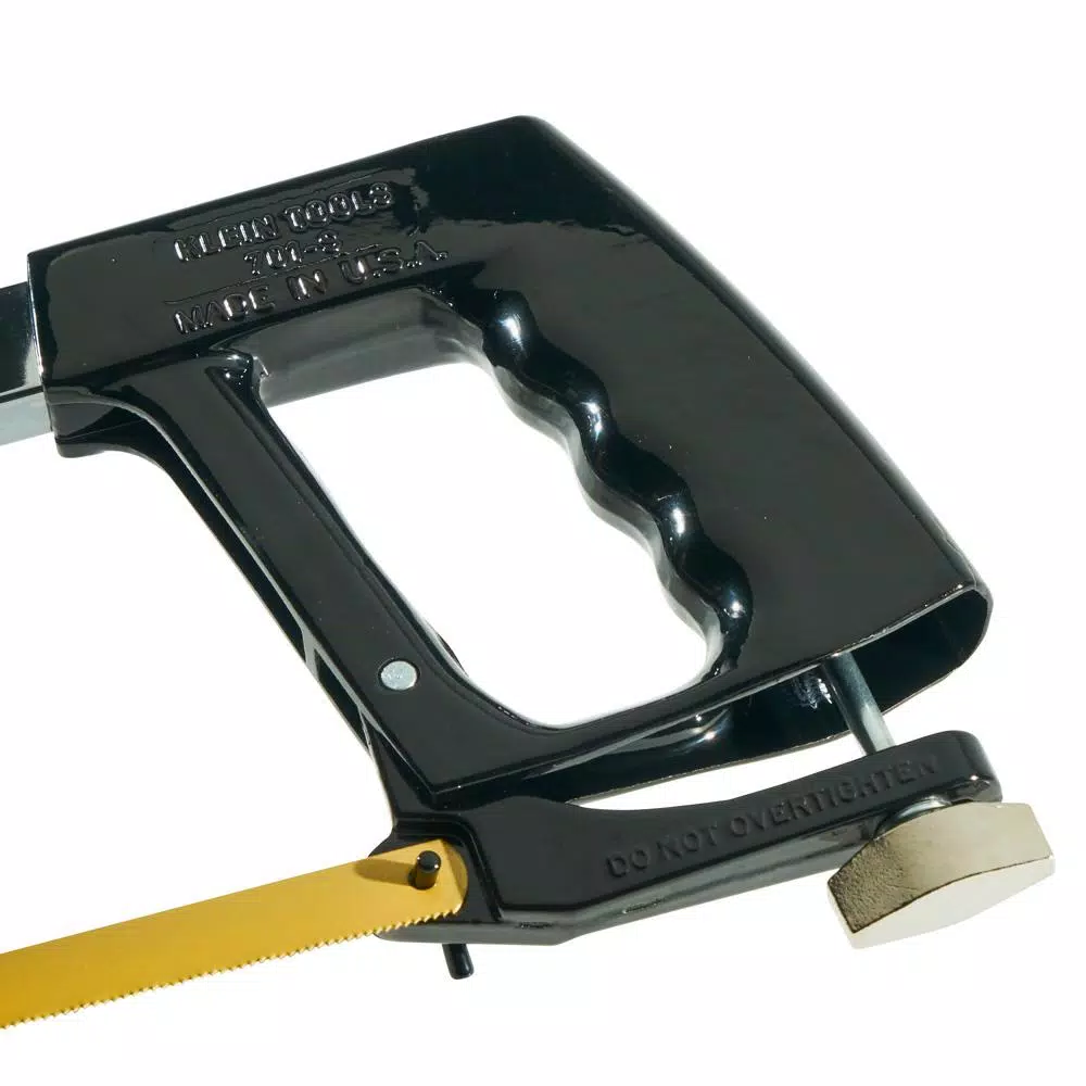Klein Tools 12 in. Hack Saw with Steel Handle, 3-in-1 Teeth Sizes, 45/90 Degree Convertible