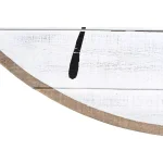 3R Studios White Distressed Wood Slat Wall Clock, 36 in. Oversized Round Rustic Analog Clock thumbnail 4