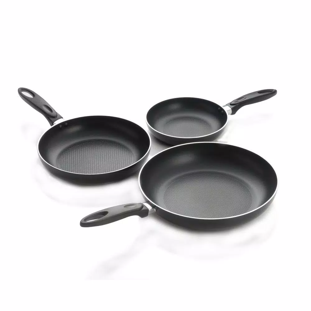 ExcelSteel Professional 12 in. Aluminum Nonstick Frying Pan with Induction Base, Black