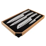 Ozeri 5-Piece Japanese Stainless Steel Knife Set with Built-in Sharpener and Wooden Case thumbnail 6