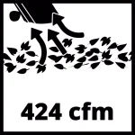 Einhell PXC 36V Cordless Brushless Leaf Blower and Vacuum with Debris Bag, 130 MPH, 430 CFM thumbnail 3