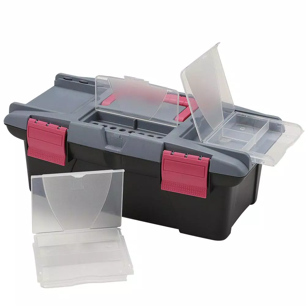 Apollo 53-Piece Home Tool Kit with Storage Box - Pink Hand Tool Set