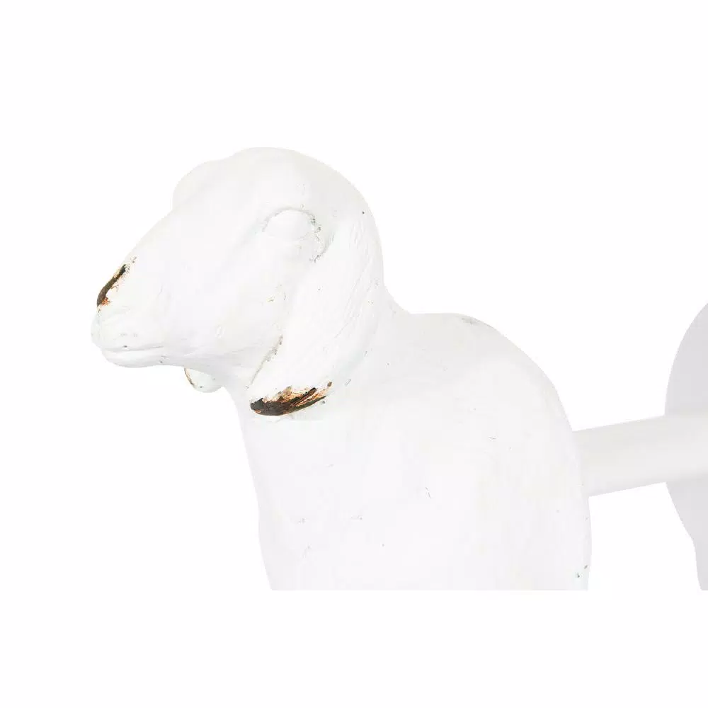 3R Studios White Sheep Shaped Freestanding Paper Towel Holder - Farmhouse Style