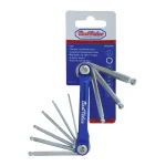 Best Value 9-Piece SAE Foldable Ball Point Hex Key Set, Anodized Aluminum thumbnail 1