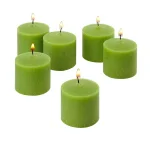 Light In The Dark Lime Green Unscented Votive Candles, 10 Hour Burn Time (Set of 12) thumbnail 1