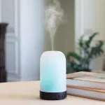 Airome 9.3 in. Frosted Glass Ultrasonic Essential Oil Diffuser, 100ml Capacity thumbnail 3