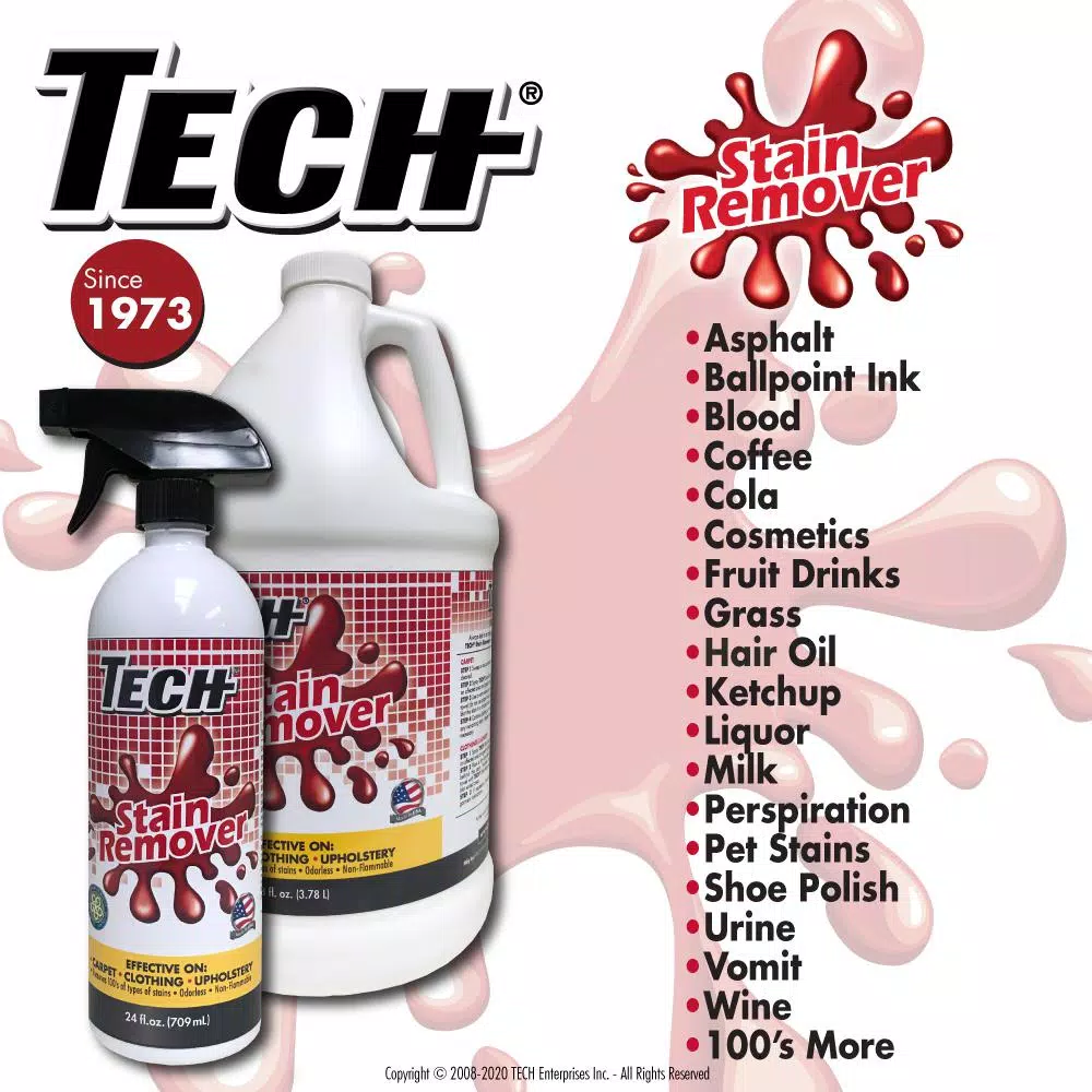 TECH Stain Remover, 24 oz. Liquid Fabric & Carpet Cleaner