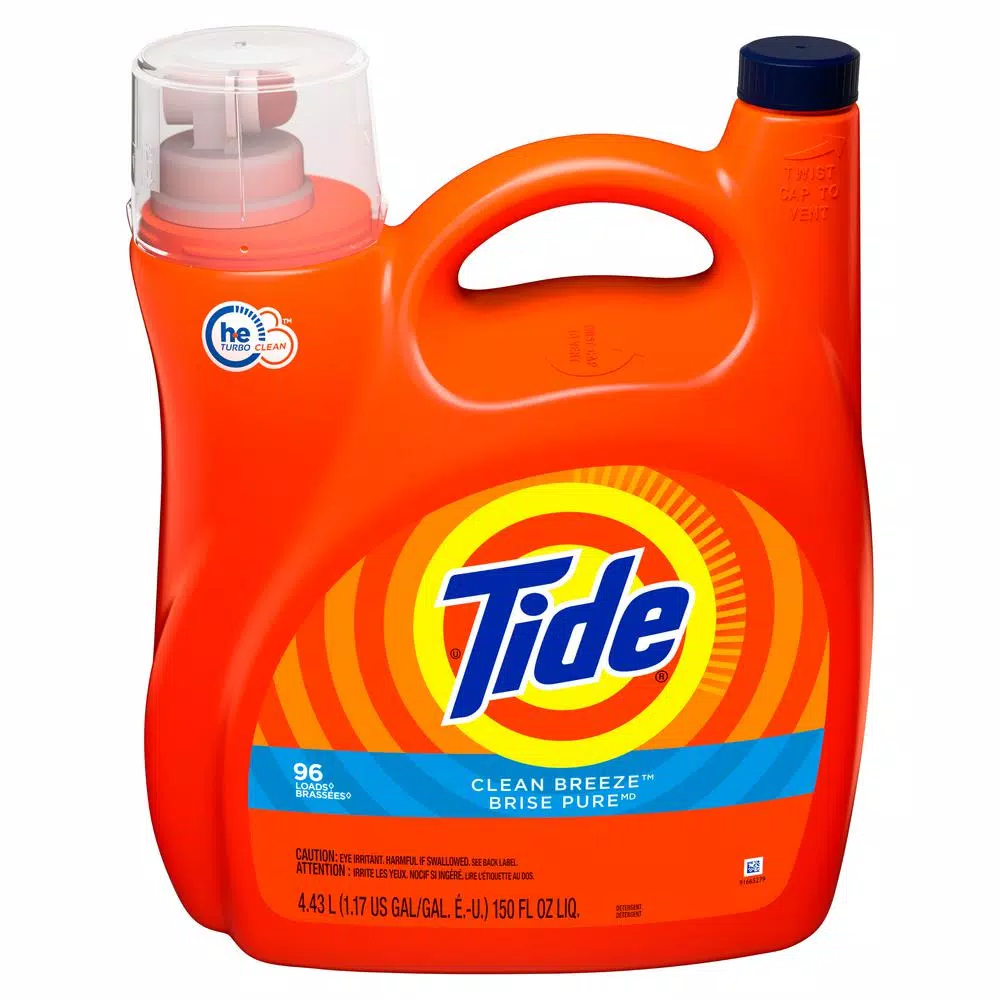 Tide Clean Breeze HE Liquid Laundry Detergent, 150 oz (96 Loads)