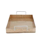 Mind Reader Copper Plated Galvanized Steel Rectangular Serving Tray with Handles, Brown thumbnail 4
