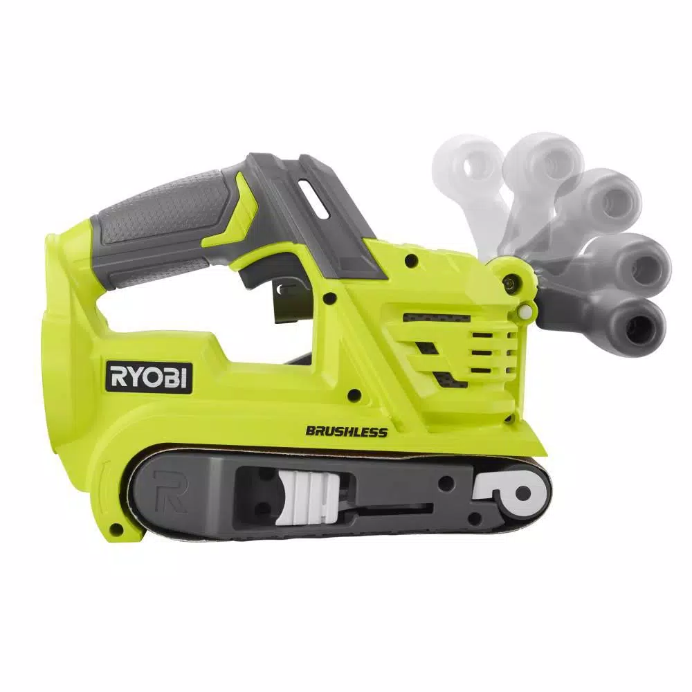 RYOBI 18V ONE+ Brushless 3 in. x 18 in. Belt Sander and Fixed Base Trim Router Combo Kit