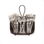 Gourmet Basics by Mikasa Mikasa Gourmet Basics 10 in. Wrought Iron Rope Napkin and Flatware Caddy thumbnail 2
