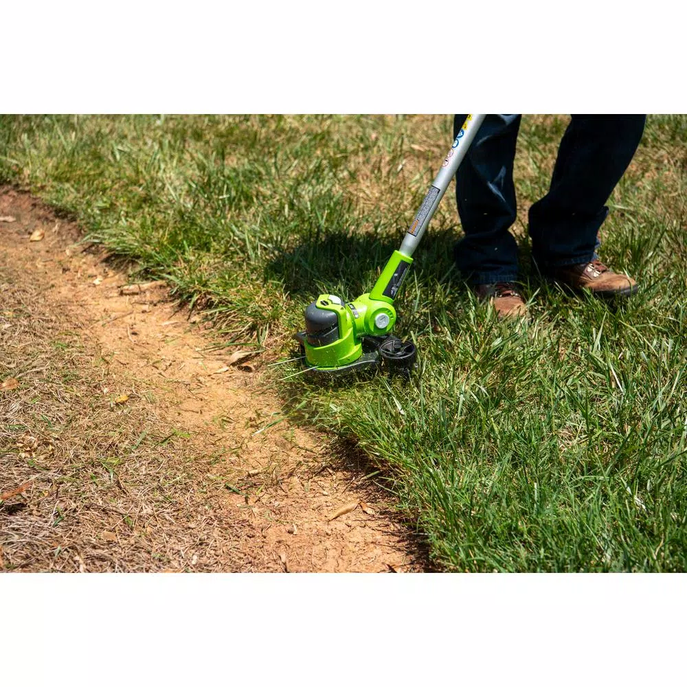 Greenworks 24V Cordless String Trimmer with 2.0 Ah Battery and Charger, 12 in. Cutting Width