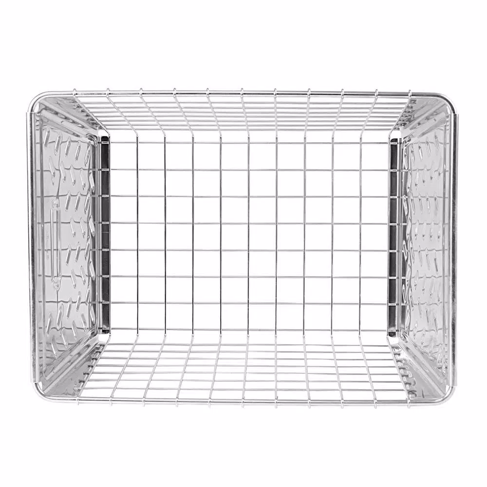 Spectrum Macklin Medium Metal Storage Basket, Zinc Plated Steel with Label Plate