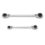 Husky 2-Piece Metric Quad Drive 4-in-1 Reversible Ratcheting Wrench Set thumbnail 1