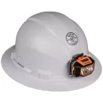 Klein Tools Non-Vented Full Brim Hard Hat with Removable Headlamp, Class E, Type 1, White thumbnail 5