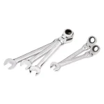 Husky 5-Piece Large Metric Flex Head Ratcheting Wrench Set, 16-21mm thumbnail 4