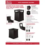 Suncast Commercial 35 Gal. Java Outdoor Trash Can with Attached Lid thumbnail 6